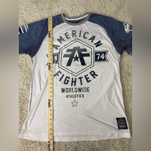 Mens 2X American Fighter Short Sleeve Graphic Tee - Picture 9 of 9